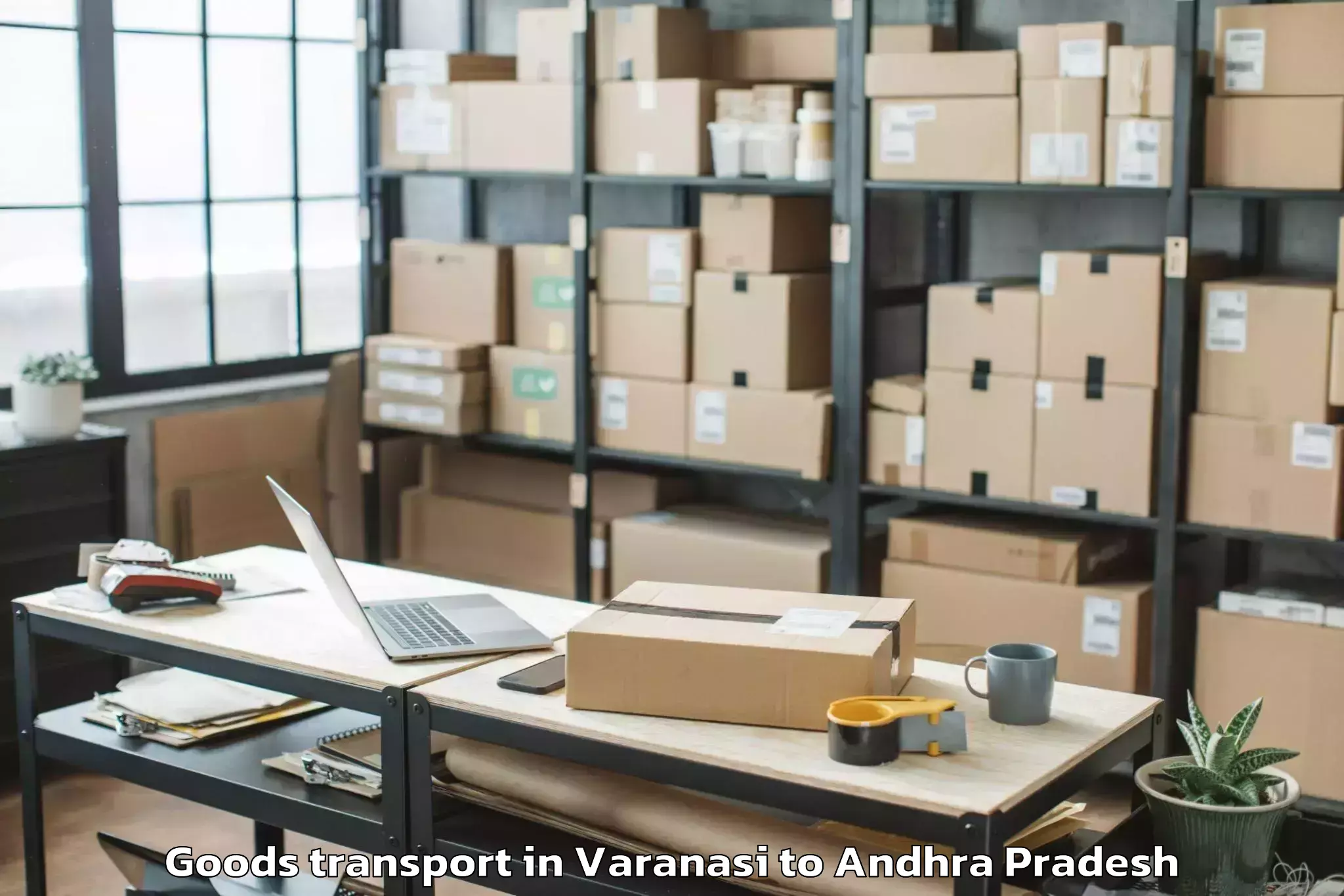 Professional Varanasi to Chandarlapadu Goods Transport